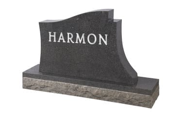 Princeton Upright Headstone polished all sides with 48" Base - Image 3