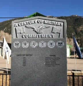 A century of military commitment veteran monument memorial